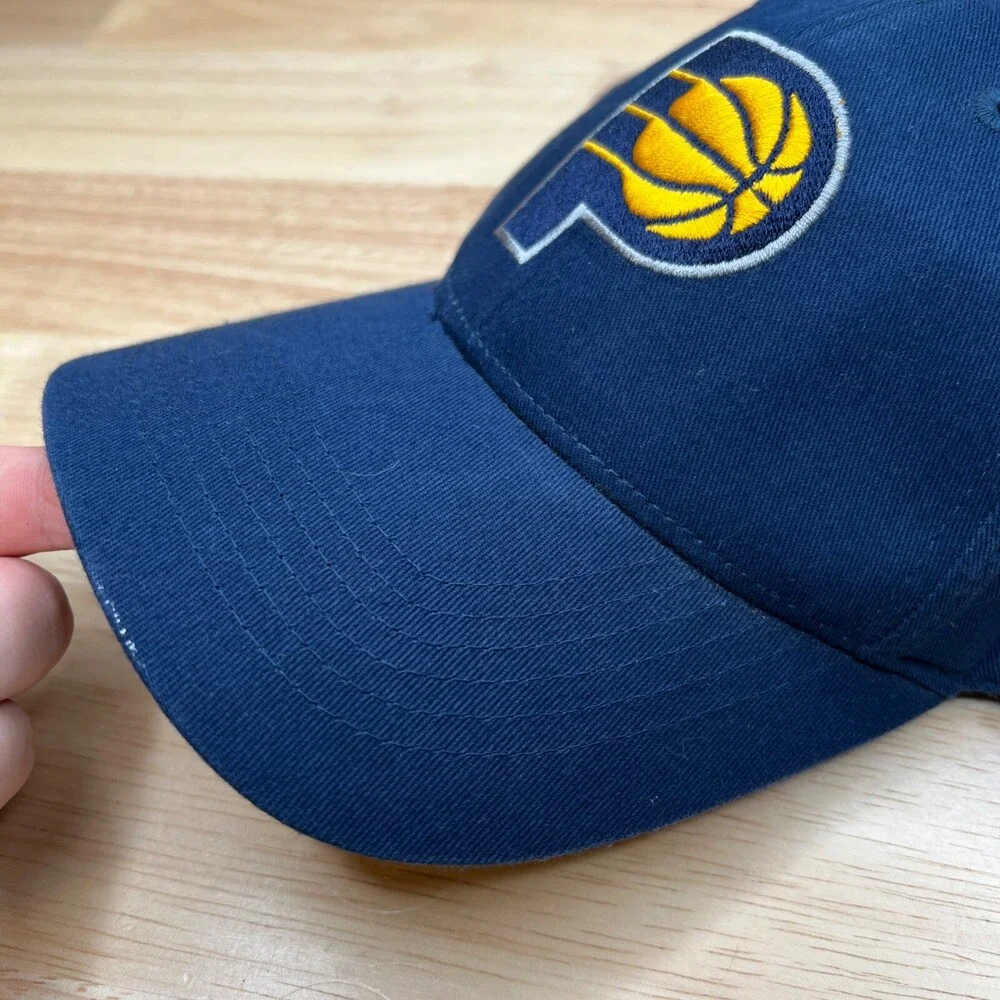 Indiana Pacers Strapback Hat Mens‎ Blue Baseball Cap Embroidered Logo NBA